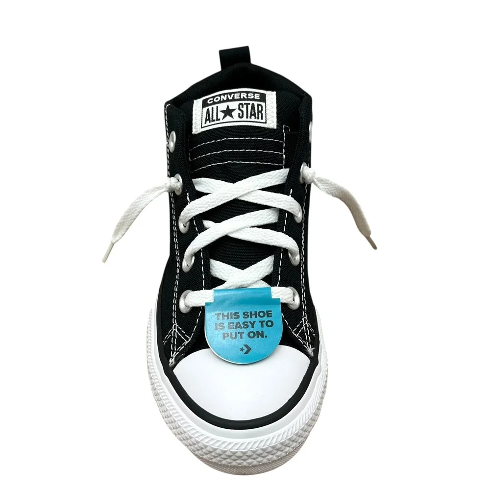 Converse Chuck Taylor All Star Youth Boys Girls Mid Top Sneaker Sz 3 Black-White